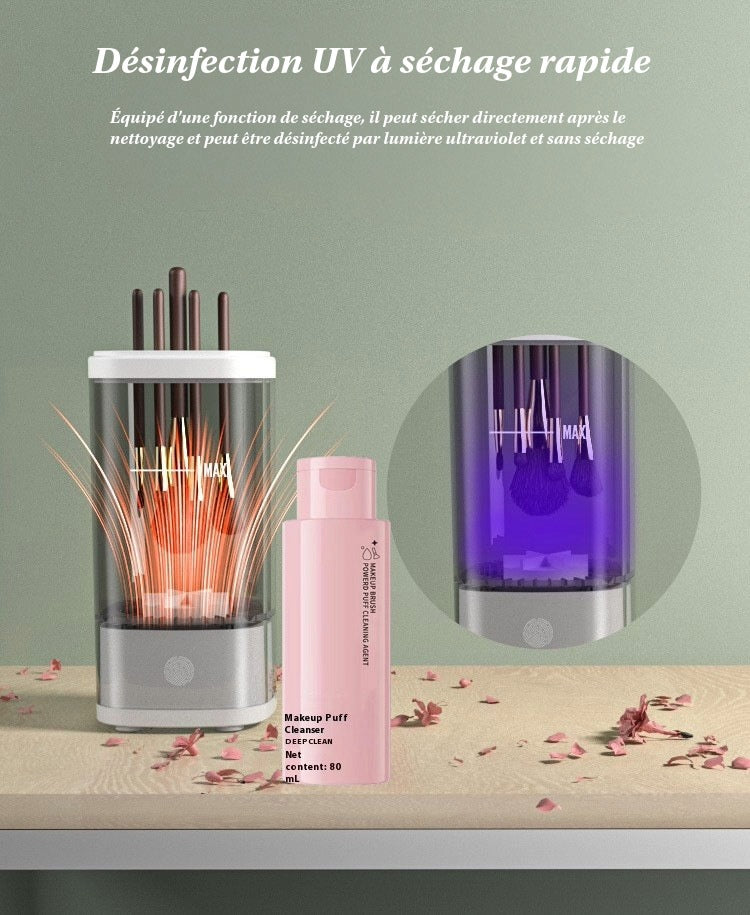 Nettoyeur sécheur automatique pour pinceaux de maquillage