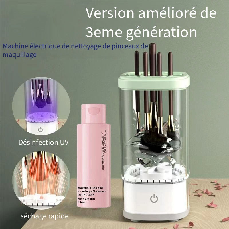 Nettoyeur sécheur automatique pour pinceaux de maquillage