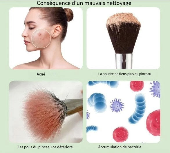 Nettoyeur sécheur automatique pour pinceaux de maquillage